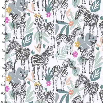 Zebra Dazzle Dazzle of Zebras 100% Cotton