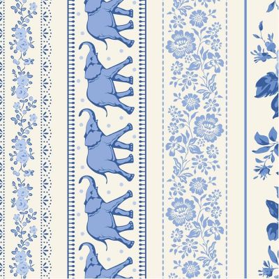 Tilda Something Blue Fabric Borders Blue