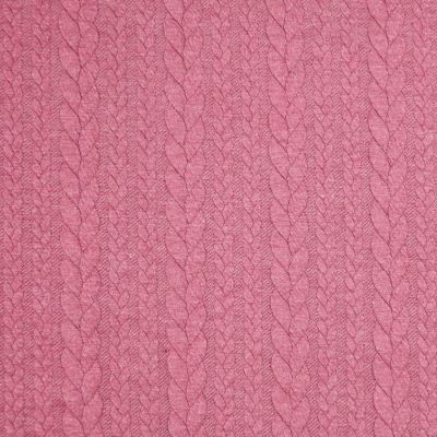 Heathered Cable Jacquard Knit, Grape