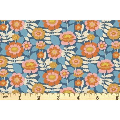 Tilda Wallflower Beverly Blue Cotton