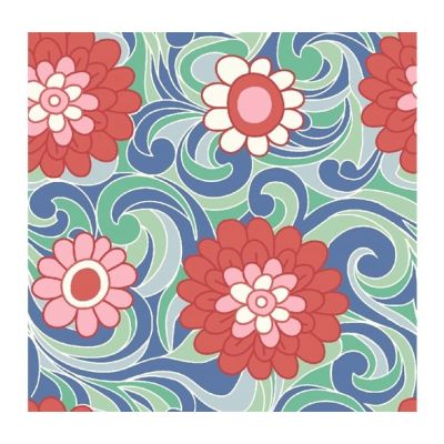 Liberty Carnaby Carnation Carnival Green Cotton