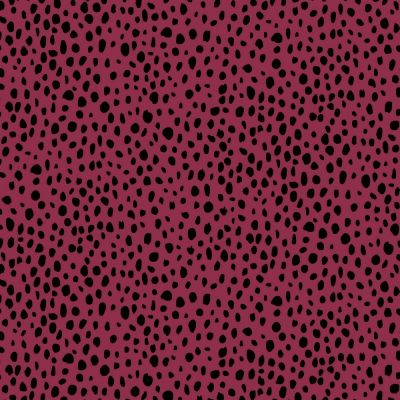 French Terry Rain of Dots Berry
