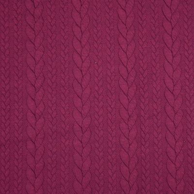 Heathered Cable Jacquard Knit, Claret