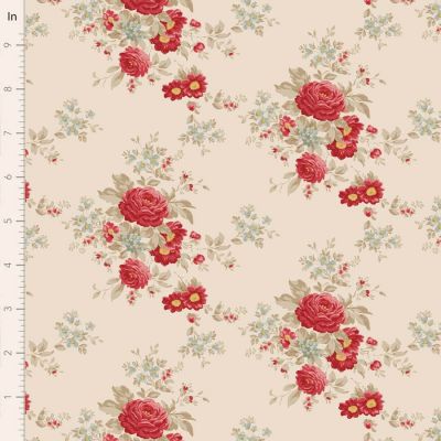Tilda Merry Little Christmas Carol Cream Cotton