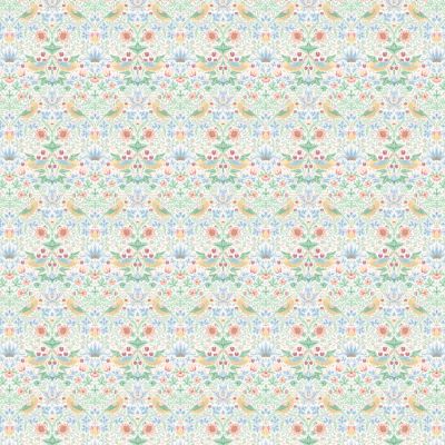 Strawberry Thief Pastel Mint Polycotton