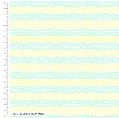 Knitting Sheep, Blue Yellow White Strips Cotton