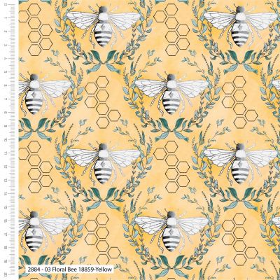 Beetanical Floral Bee yellow Cotton