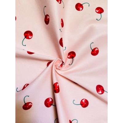 Jardin Cotton Sateen Pink Cherry