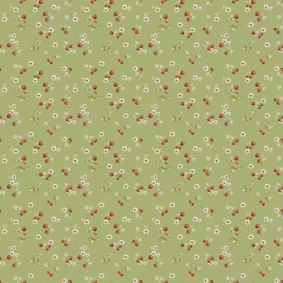 Heavenly Hedgerow Green Ditsy Cotton