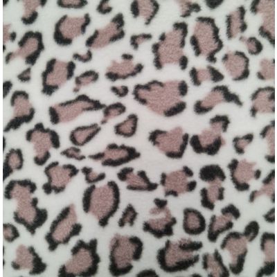 Fleece, Leopard Print White