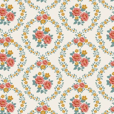 Tilda Village Life, Marble Worm Cream Cotton
