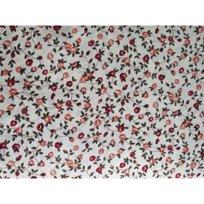 White & Red Rose Cotton