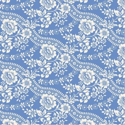 Tilda Something Blue Fabric  Celeste Blue