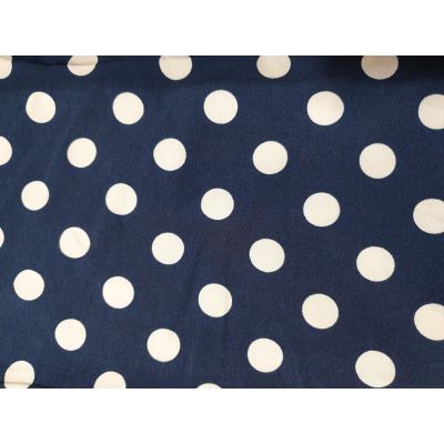Stretch Blue with White Dots