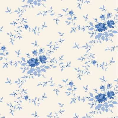 Tilda Something Blue Fabric Noel Blue