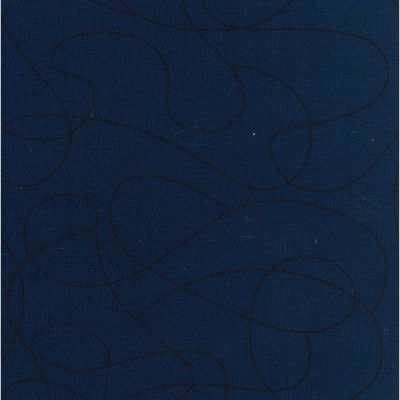 Squiggle Quilt Backing Navy Cotton