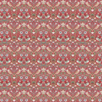 Strawberry Thief Red Polycotton