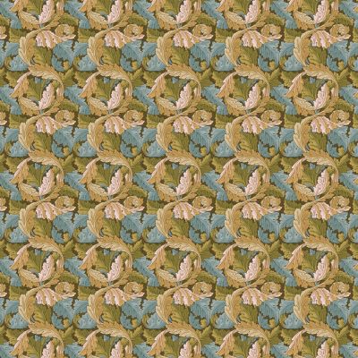 Acanthus Azure Polycotton