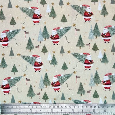 Father Christmas, Natural Cotton Panama