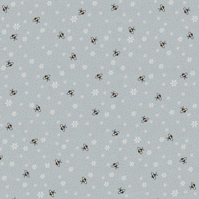 Lynette Anderson Busy Bees Periwinkle Cotton