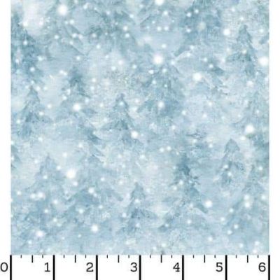 Wrendale one snowy christmas tree cotton blue