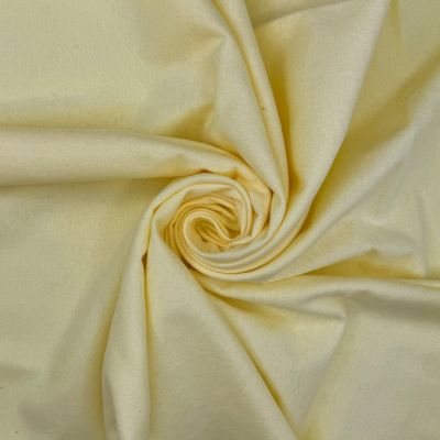 Soft, Brushed, 100% Cotton,110cm wide, Plain Winceyette (Flannel/Flannelette) Lemon