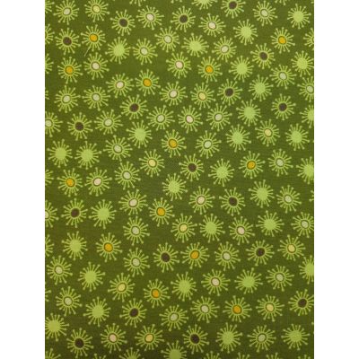 Stof Blooming Marvellous Green and Cream Cotton