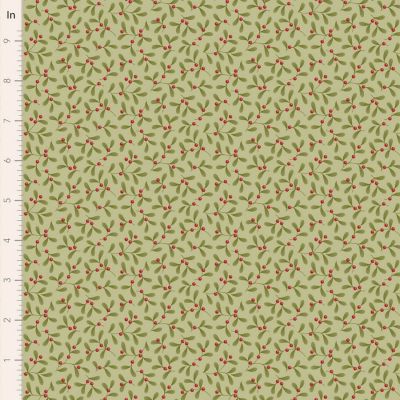 Tilda Merry Little Christmas Mistletoe Pistachio Cotton