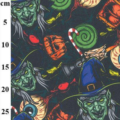 Witch 100% digital printed Cotton