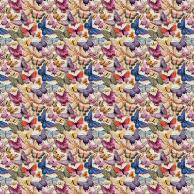 3D Butterflies Polycotton