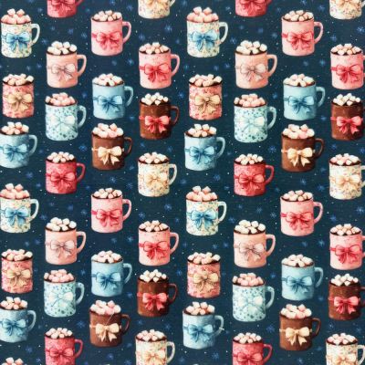 Cozy Cocoa digitally printed polycotton