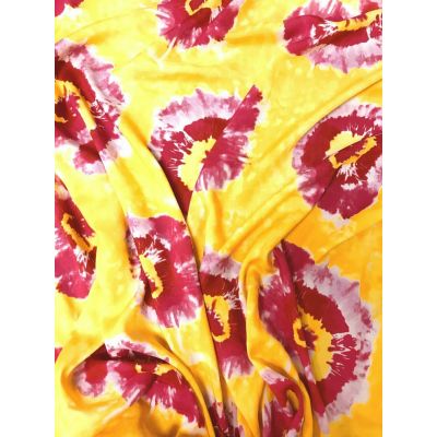Rayon St Topaz Yellow Floral