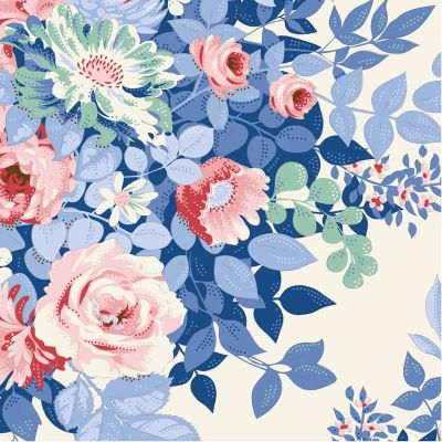 Tilda Something Blue Fabric Whimsyflower Cream