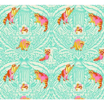 Tula pink tiny beasts trash bandit green