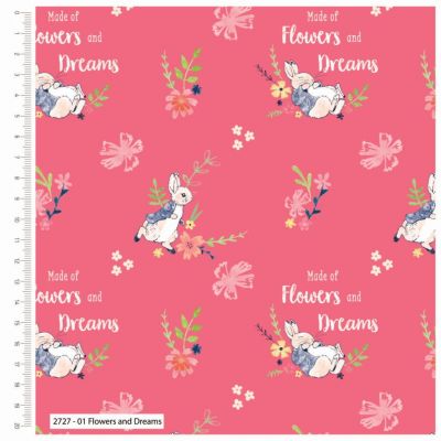Peter Rabbit Flowers and Dreams Cotton