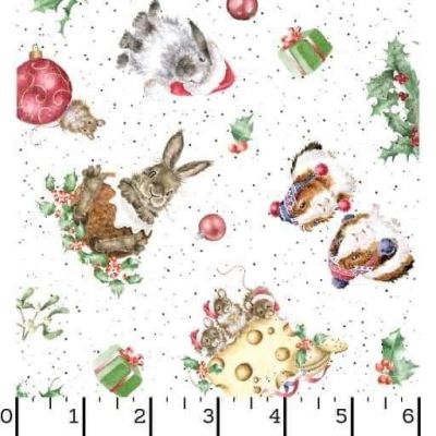 Wrendale one snowy day cotton animals