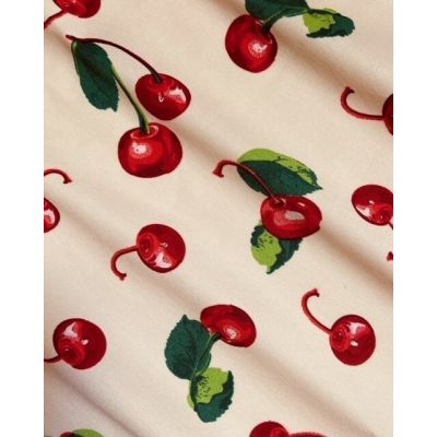 Jardin Cotton Sateen Cream Cherry