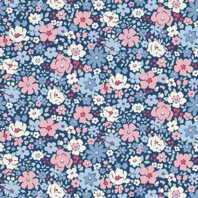 Tilda Village life Esther Blue Cotton