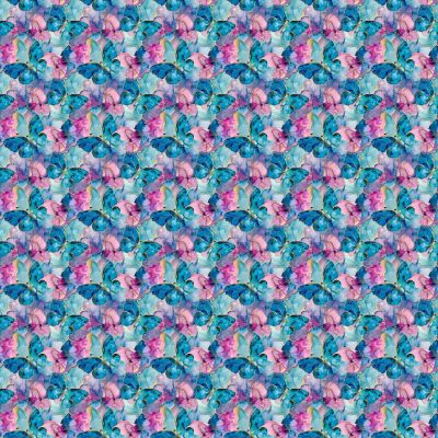 3D Mable Batik Butterflies Polycotton