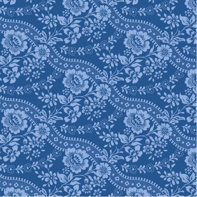 Tilda Something Blue Fabric Celeste Denim