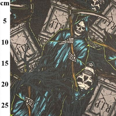 Grim Reaper 100% Digital Print Cotton