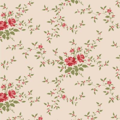 Tilda Merry Little Christmas Noel Cream Cotton