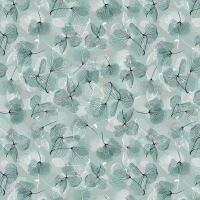 French Terry Digital Leaf's Teal