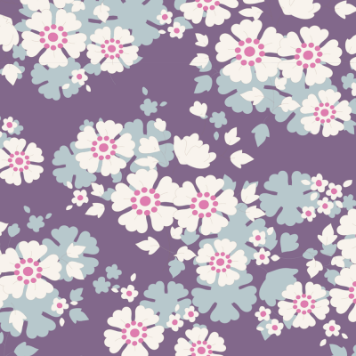 Tilda Woodlands, Aster and Violot Cotton