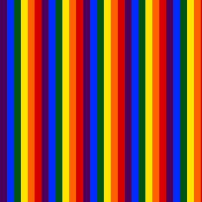 Rainbow stripe small polycotton