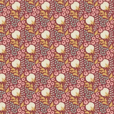 Tilda Sanctuary Cotton Field Maroon