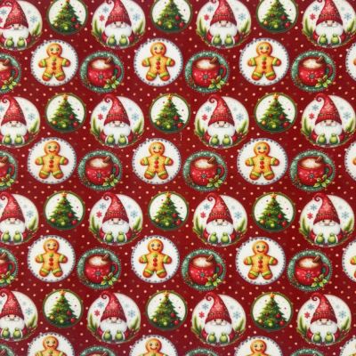Festive treats digitally printed polycotton