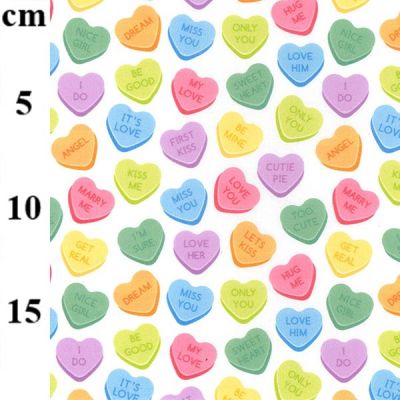 Candy Hearts Digital Cotton