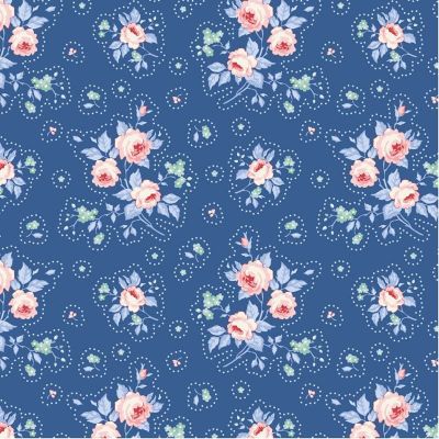 Tilda Something Blue Fabric First Kiss Denim