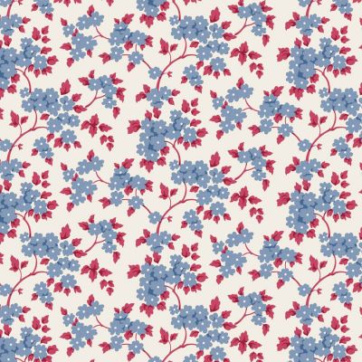Tilda Village Life Ruth Blue Cotton